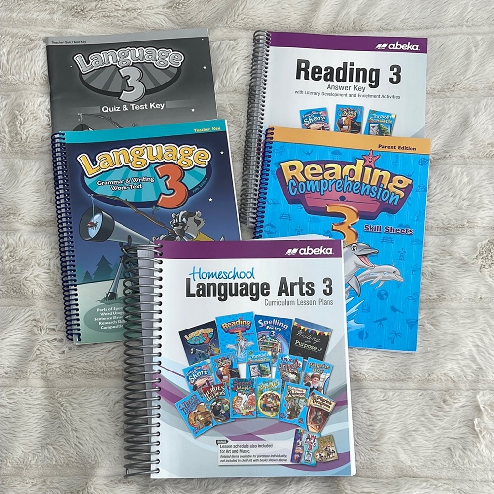 Abeka Language Arts 3 and Reading 3 - Set of 5